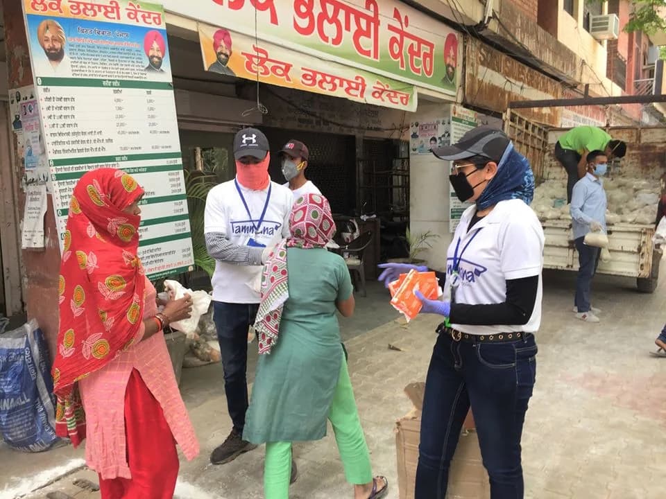 8th Distribution Drive at Bar Majra Colony, Balongi Barrier, Mohali on 16th April 2020 Drive Photo
