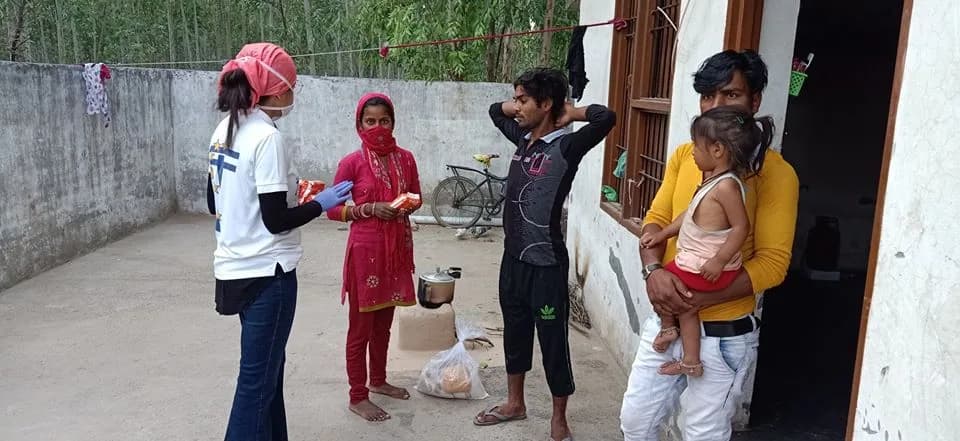 7th Distribution Drive at Lalru and Kauli Majra Derabassi on 12th April 2020 Drive Photo