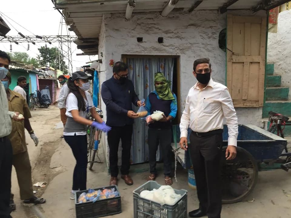 1st Distribution Drive at Guru Nanak Colony, Mohali 27th March 2020 Drive Photo
