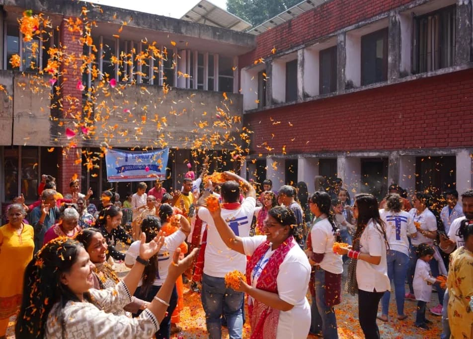 Tammana celebrates floral holi with specially abled