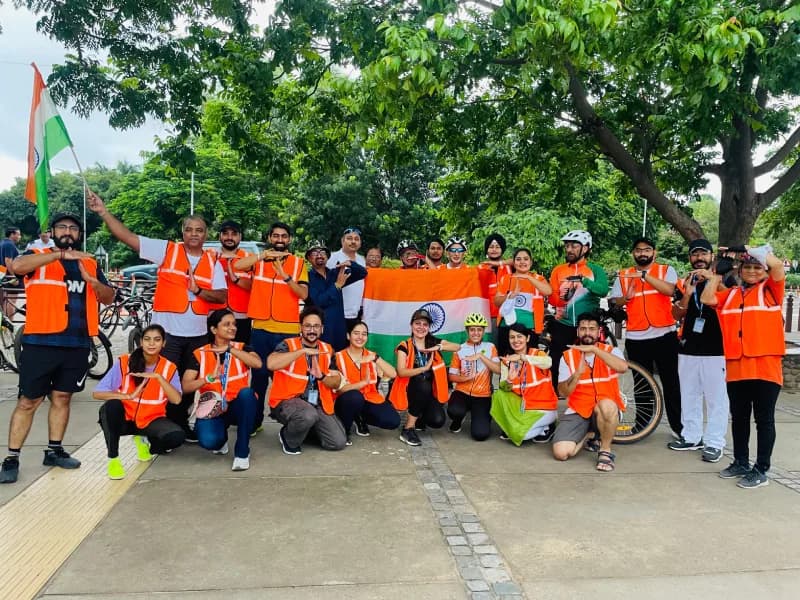 Independence day celebration with cycle ride